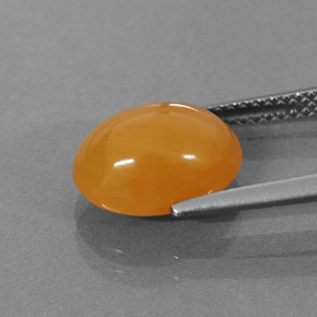Opala de fogo laranja natural 3,18ct, corte oval, translúcido