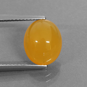 Opala de fogo laranja natural 2,87ct, corte oval, translúcido