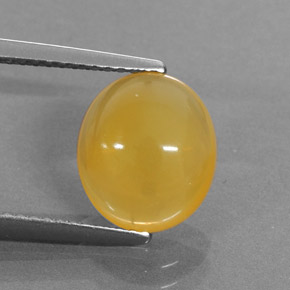 Opala de fogo laranja natural 2,42ct, corte oval, translúcido