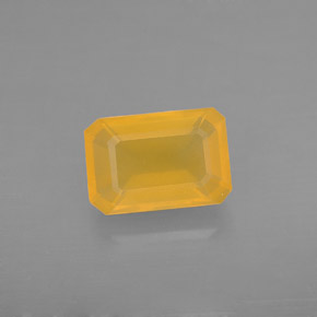 Opala de Fogo Amarelo alaranjado Natural 1.68ct, Corte Esmeralda, Translúcido