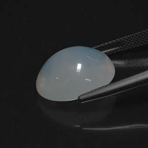 Opala de Fogo Branco azulado Natural 10.79ct, Transparente, Transparente/Translúcido