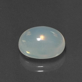 Opala de fogo branco natural 5,60ct, corte oval, transparente