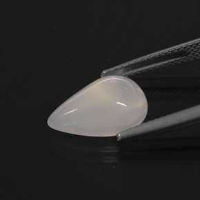 Opala de fogo branco natural 3,15ct, transparente, transparente/translúcido
