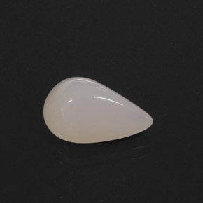 Opala de fogo branco natural 4,13ct, formato de pêra, translúcido