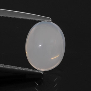 Opala de fogo branco natural 3,44ct, transparente, transparente/translúcido