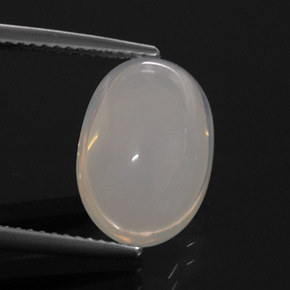 Opala de fogo branco natural 5,30ct, transparente, transparente/translúcido