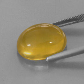 Opala de Fogo Amarelo Natural 7.58ct, Transparente, Transparente/Translúcido