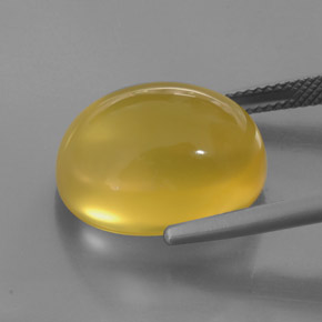 Opala de fogo amarelo natural 14,60ct, transparente, transparente/translúcido