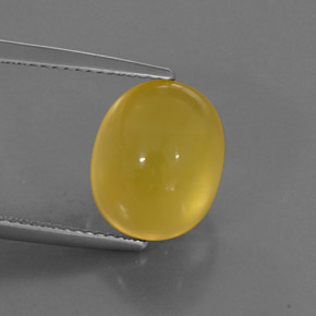 Opala de Fogo Amarelo Natural 4.63ct, Transparente, Transparente/Translúcido