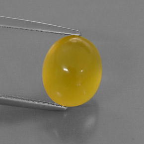 Opala de fogo amarelo natural 5,30ct, transparente, transparente/translúcido