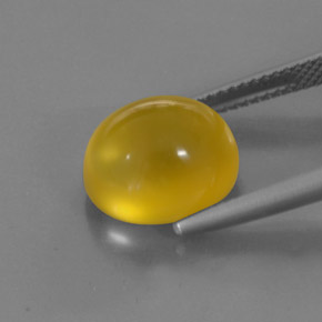 Opala de fogo amarelo natural 5,30ct, transparente, transparente/translúcido