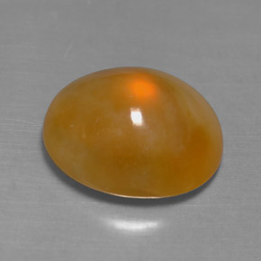 Opala de fogo laranja natural 4,87ct, transparente, transparente/translúcido