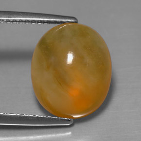 Opala de fogo laranja natural 4,87ct, transparente, transparente/translúcido