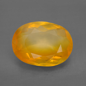 Opala de Fogo Amarelo alaranjado Natural 5.11ct, Transparente, Transparente/Translúcido