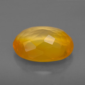 Opala de Fogo Amarelo alaranjado Natural 5.11ct, Transparente, Transparente/Translúcido
