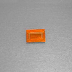 Opala de fogo laranja natural 0,43ct, transparente, transparente/translúcido