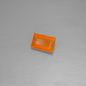 Opala de fogo laranja natural 0,43ct, transparente, transparente/translúcido
