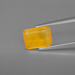 Opala de fogo amarelo natural 0,70ct, transparente, transparente/translúcido