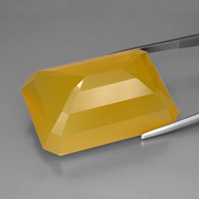 Opala de fogo amarelo natural 92,13ct, transparente, transparente/translúcido