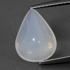 Opala de fogo branco natural 2,79ct, transparente, transparente/translúcido