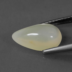 Opala de fogo branco natural 2,29ct, transparente, transparente/translúcido