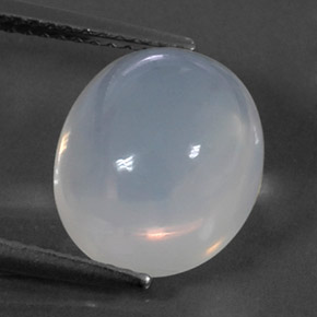 Opala de fogo branco natural 4,96ct, transparente, transparente/translúcido