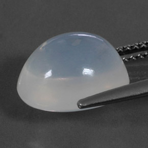 Opala de fogo branco natural 4,96ct, transparente, transparente/translúcido