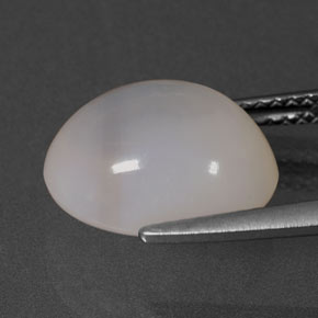 Opala de fogo branco natural 4,74ct, transparente, transparente/translúcido