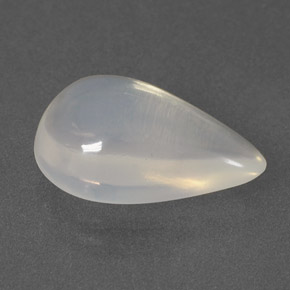 Opala de fogo branco natural 4,07ct, formato de pêra, transparente