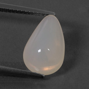 Opala de fogo branco natural 2,92ct, transparente, transparente/translúcido