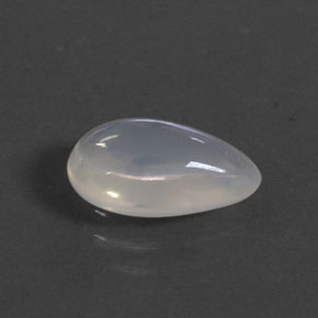 Opala de fogo branco natural 1,77ct, formato de pêra, transparente