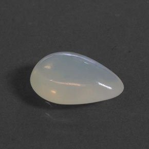 Opala de fogo branco natural 2,33ct, formato de pêra, transparente