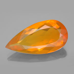 Opala de fogo laranja natural 7,48ct, transparente, transparente/translúcido