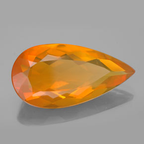 Opala de fogo laranja natural 7,48ct, transparente, transparente/translúcido