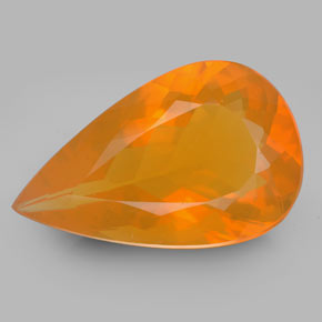 Opala de fogo laranja natural 16,10ct, transparente, transparente/translúcido