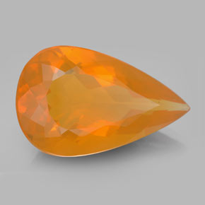 Opala de fogo laranja natural 16,10ct, transparente, transparente/translúcido