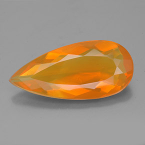 Opala de fogo laranja natural 3,89ct, transparente, transparente/translúcido