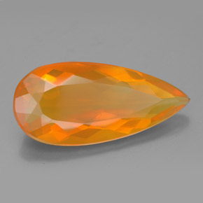 Opala de fogo laranja natural 3,89ct, transparente, transparente/translúcido