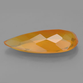 Opala de fogo laranja natural 3,89ct, transparente, transparente/translúcido