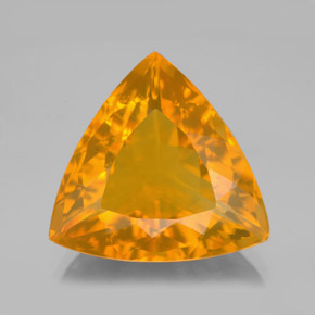 Opala de fogo laranja natural 8,88ct, trillion, transparente