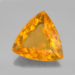 Opala de fogo laranja natural 8,88ct, trillion, transparente