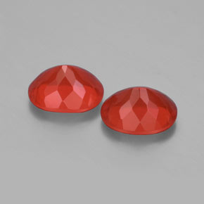 Pedras preciosas de opala de fogo laranja natural de  ct, corte oval, transparente