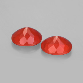 Pedras preciosas de opala de fogo laranja natural de  ct, corte oval, transparente