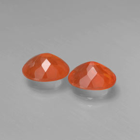 Pedras preciosas de opala de fogo laranja natural de  ct, corte oval, transparente
