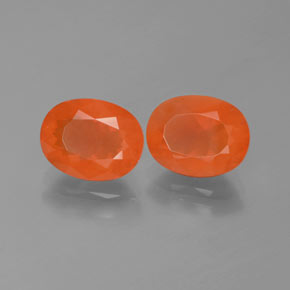 Pedras preciosas de Opala de Fogo Laranja natural de  ct, Corte Oval, Transparente