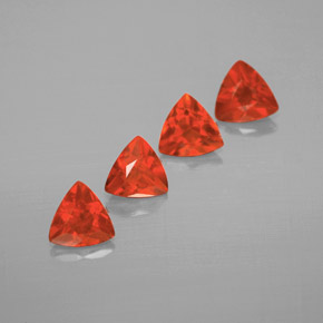 Pedras preciosas de opala de fogo laranja natural de  ct, trillion, transparente