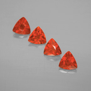 Pedras preciosas de opala de fogo laranja natural de  ct, trillion, transparente