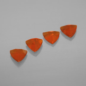 Pedras preciosas de opala de fogo laranja natural de  ct, trillion, transparente