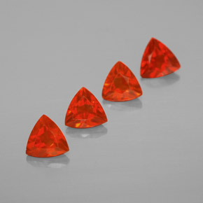 Pedras preciosas de opala de fogo laranja natural de  ct, trillion, transparente