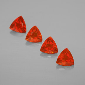 Pedras preciosas de opala de fogo laranja natural de  ct, trillion, transparente
